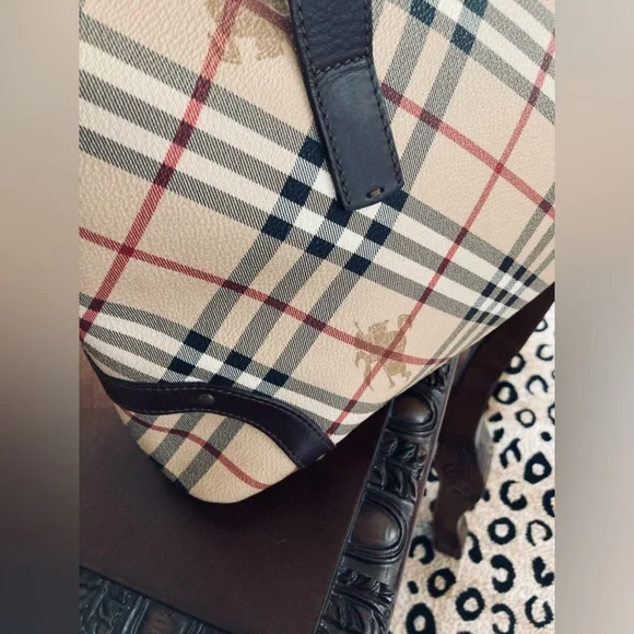 Burberry Haymarket Check Studded Tote - Picture 7 of 16